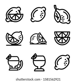 lemon icon isolated sign symbol vector illustration - Collection of high quality black style vector icons
