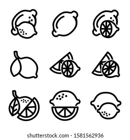 lemon icon isolated sign symbol vector illustration - Collection of high quality black style vector icons
