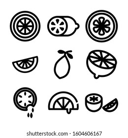 Lemon icon isolated sign symbol vector illustration - Collection of high quality black style vector icons
