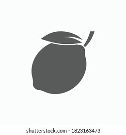 Icono de limón, vector de cal, ilustración de fruto