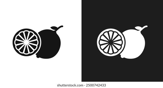 Lemon icon line art vector