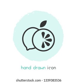 Lemon icon line element. Vector illustration of lemon icon line isolated on clean background for your web mobile app logo design.