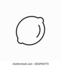Lemon icon Line vector. Isolate on white background.