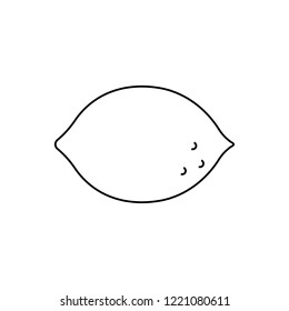 Lemon icon. Lemon linear symbol design from Fruit and vegetables collection. Simple outline element vector illustration on white background.