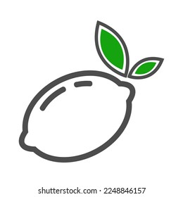 Lemon icon logo design illustration