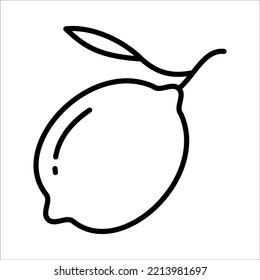 Lemon Icon Logo Design Vector Template Illustration Sign And Symbol Pixels Perfect