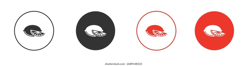 Lemon icon Logos. Flat Vector Icon Design Template