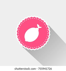 lemon icon with long shadow