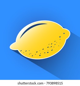 Lemon icon with long shadow