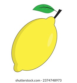 
Ilustración de objetos de icono de limón en fondo blanco