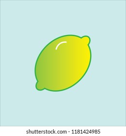 lemon icon on blue background