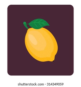 Lemon icon on dark background