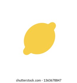 Lemon icon on flat style. Fruit illustration symbol. Can be use for, landing page, website or mobile app. EPS 10. - Vector