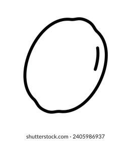 Lemon icon on transparent background