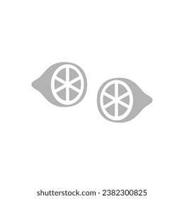 lemon icon on a white background, vector illustration