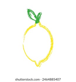 Un icono de limón sobre un fondo blanco. Para el diseño de envases, etiqueta. Detox. Nutrición saludable. Ilustración vectorial 