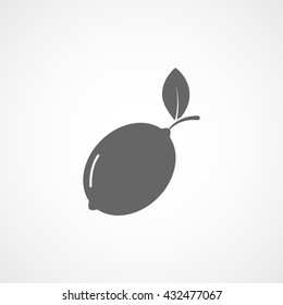Lemon Icon On White Background