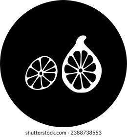 Lemon icon, orange vector, Citrus filled flat sign, solid, symbol, vector, art