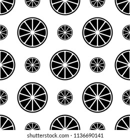 Lemon Icon Seamless Pattern, Lemon Vector Art Illustration