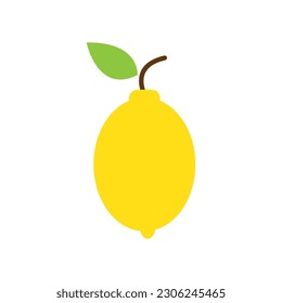 lemon Icon set, collection Fresh lemon fruits isolated on white background, Lemon slice vector illustration