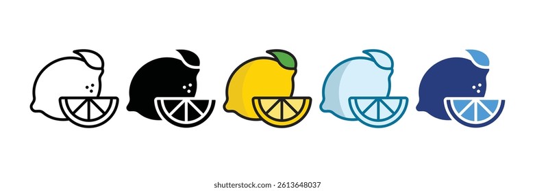 Lemon Icon Set Multiple Style Collection