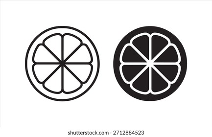 Lemon Icon Set | Lemon Slice Citrus Vector Symbol | Fresh Fruit Illustration Pack