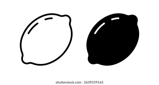 Lemon  Icon set. Symbol isolated on white background. vector illustration.