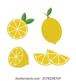 Lemon Icon Set Vector Design.