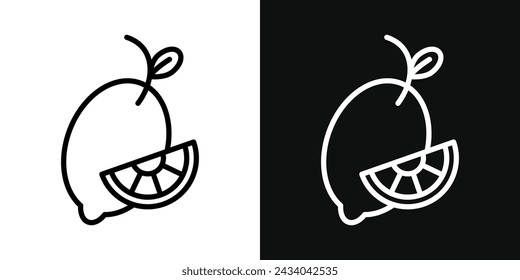 Conjunto de iconos de limón. Ilustración vectorial