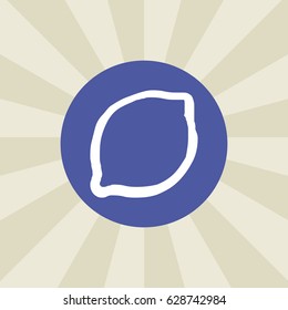 lemon icon. sign design. background