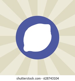 lemon icon. sign design. background