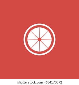 lemon icon. sign design. red background