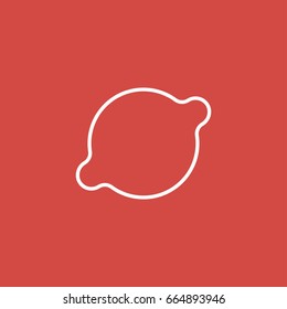 lemon icon. sign design. red background