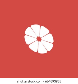 lemon icon. sign design. red background