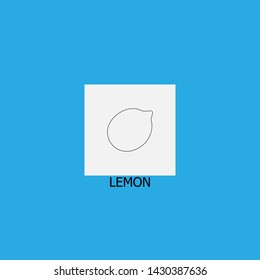 lemon icon sign signifier vector
