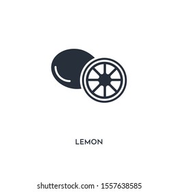 lemon icon. simple element illustration. isolated trendy filled lemon icon on white background. can be used for web, mobile, ui.