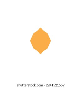 Lemon icon. Simple style fruit shop big sale poster background symbol. Lemon brand logo design element. Lemon t-shirt printing. Vector for sticker.