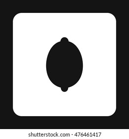 Lemon icon in simple style isolated on white background. Fruit symbol