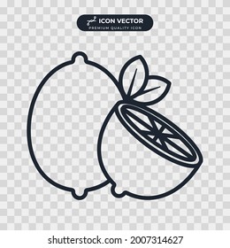 plantilla de símbolo de icono de limón para la colección de diseño gráfico y web ilustración vectorial