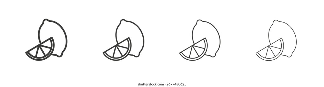 Zitronensymbol Vektorgrafik einzeln.
