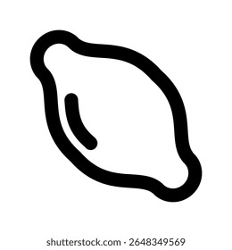 Lemon icon thick bold line