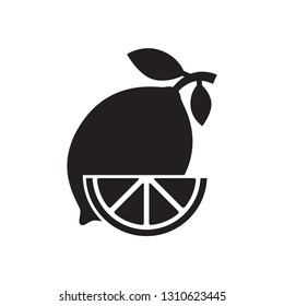 lemon icon in trendy flat style 