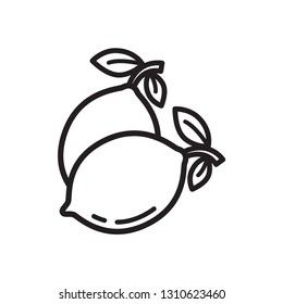 lemon icon in trendy flat style 