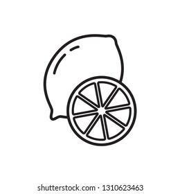 lemon icon in trendy flat style 