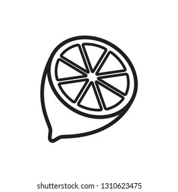 lemon icon in trendy flat style 