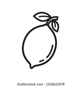 lemon icon in trendy flat style 