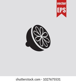 Lemon icon in trendy isolated on grey background.Vector illustration.