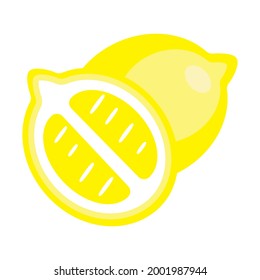 Icono de limón, fruta tropical. Diseño plano, ilustración vectorial, vector.