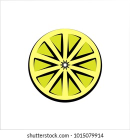 Lemon Icon, Lemon Vector Art Illustration