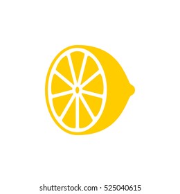 Lemon icon vector, Citrus filled flat sign, solid colorful pictogram isolated on white, logo illustration
